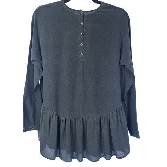 Ottod'Ame Silk Peplum Long Sleeve Blouse US Size 2 - Picture 6 of 6